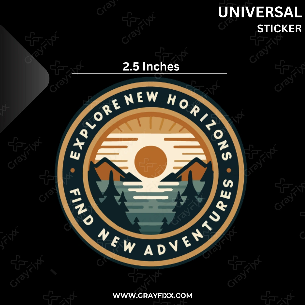 Universal Sticker Compatible with Laptop, Helmet, Bike, Car, Water Bottle, Phone & Travel Accessories | Made in Premium Vinyl with FPF (Fade Protection Film),  Waterproof, Precut Sticker, Pack of 1